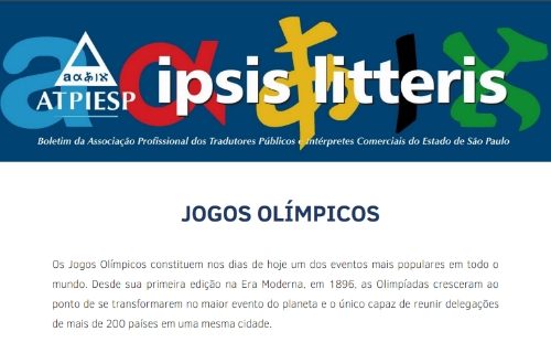 Ipsis Litteris – “Jogos Olímpicos”